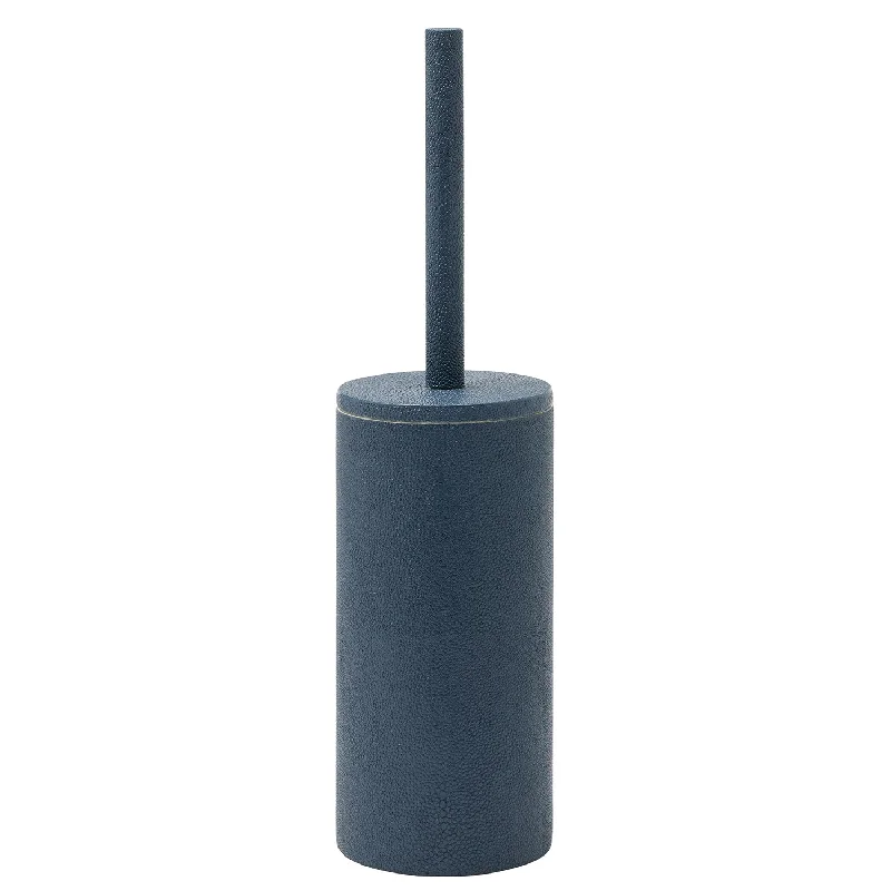 Manchester Faux Shagreen Toilet Brush Holder (Navy)