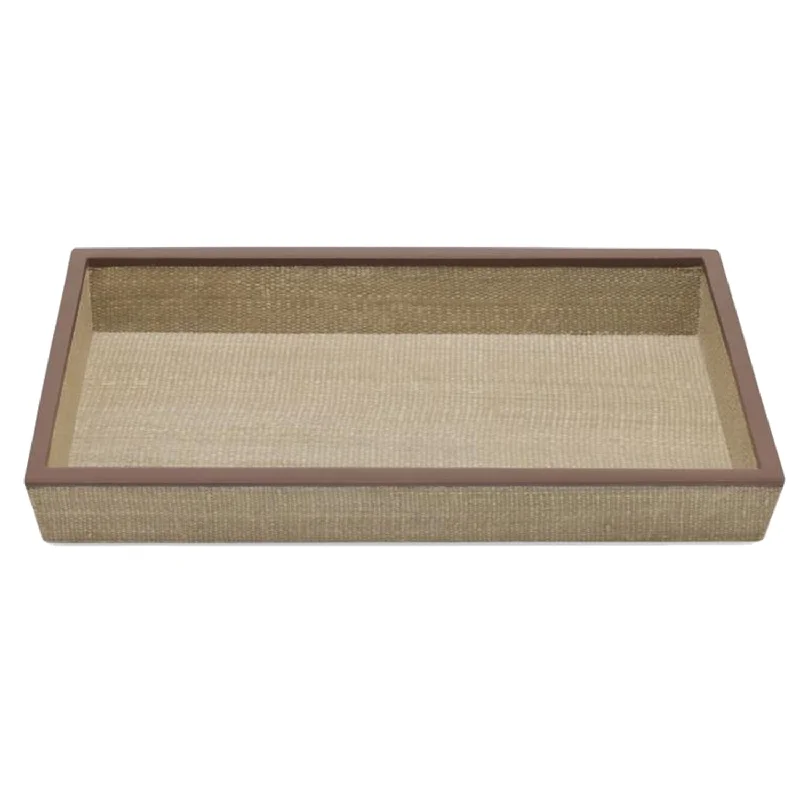 Maranello Abaca Resin Large Tray (Taupe/Brown)