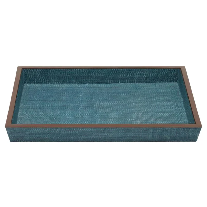 Maranello Abaca Resin Large Tray (Teal/Brown)