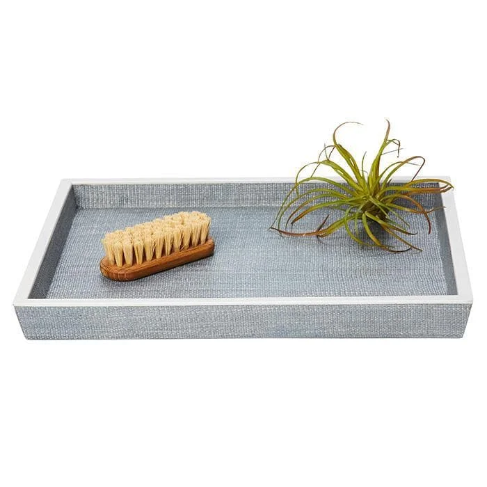 Maranello Steel Blue Abaca Resin Large Tray