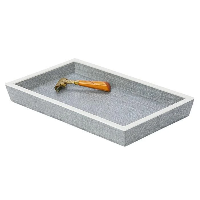 Maranello Steel Blue Abaca Resin Medium Tray