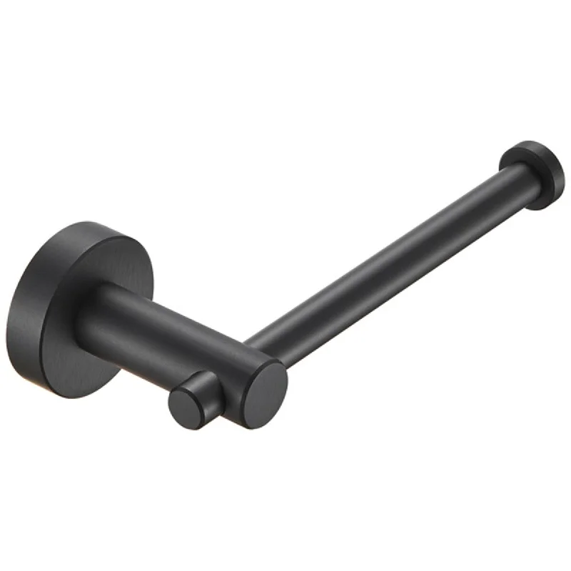 Matte Black Thicken Space Aluminum Toilet Roll Holder