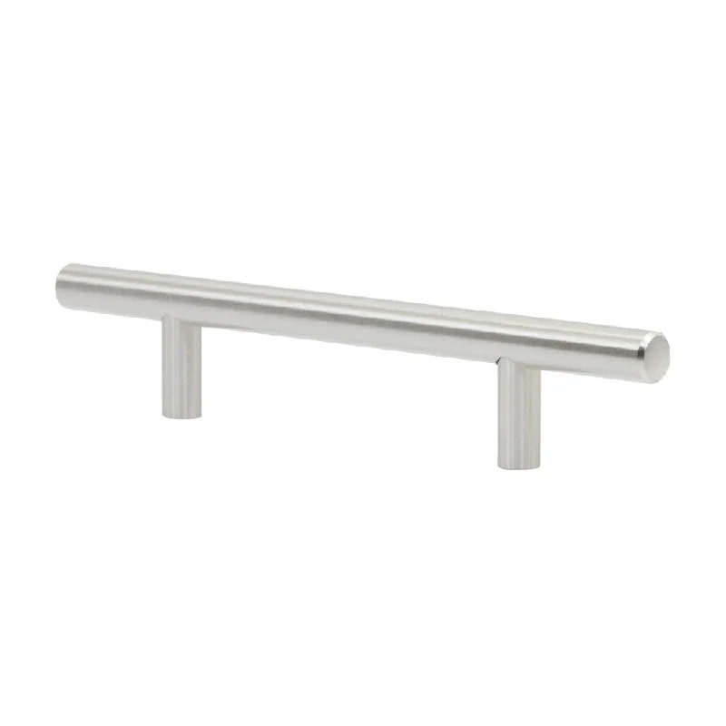 Modern 4-1/4" Centers Brushed Nickel, Cabinet Pull / Handle