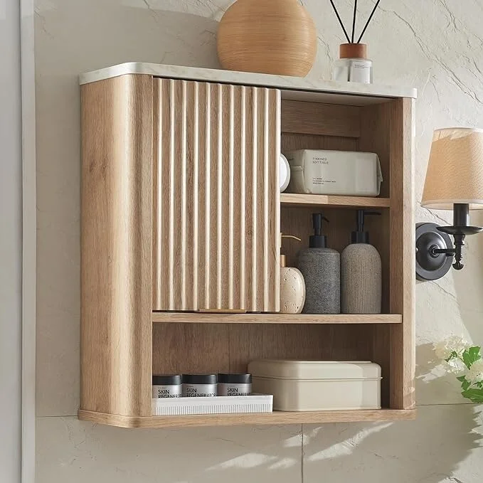 Modern Bathroom Wall Cabinet, Medicine Cabinet, Wall Storage Organizer