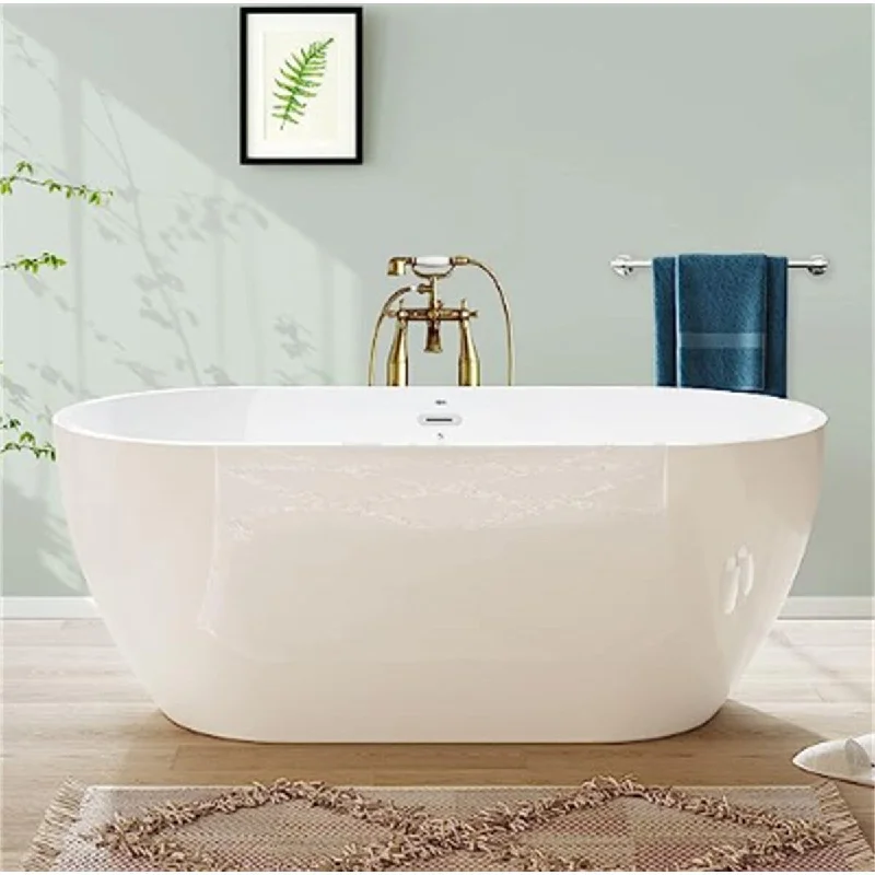 Modern Oval Acrylic Soaking Bathtub