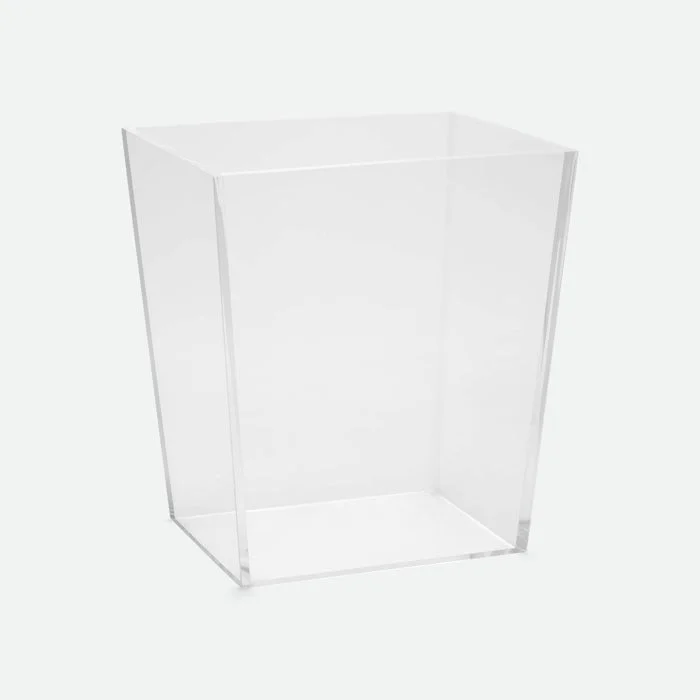 Monette Acrylic Rectangle Waste Basket (Clear)