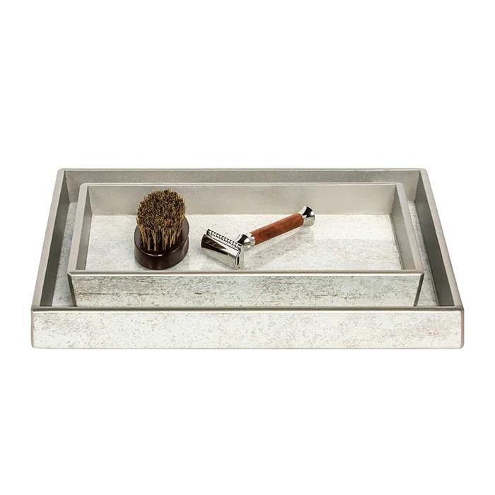 Nora Antiqued Mirror Tray Set