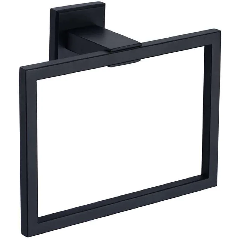 Orin Towel Ring Stainless Steel Matt Black Square 160 x 130 x 60mm