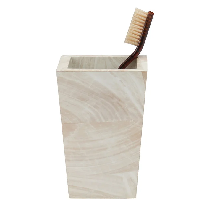 Palermo Faux Clamstone Brush Holder