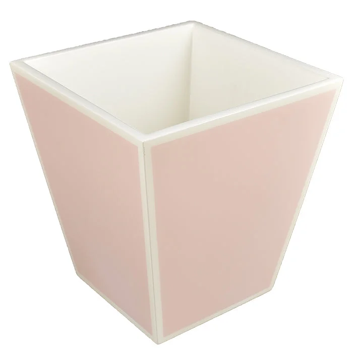 Paris Pink Lacquer Waste Basket