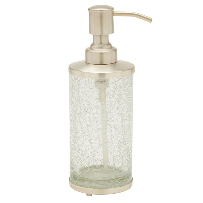 Pomaria Glass/Stainless Steel Soap Dispenser (Brushed Silver)