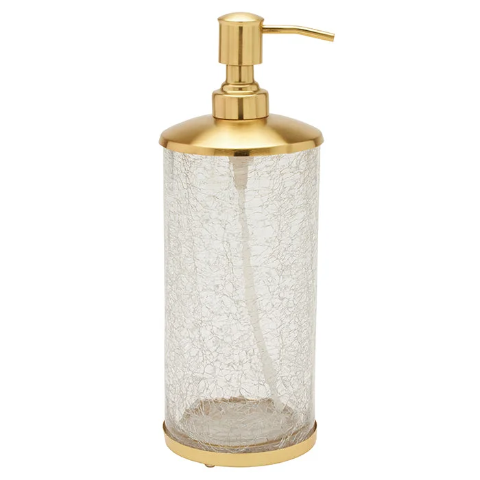 Pomaria Glass/Stainless Steel Soap Dispenser XL (Brushed Gold)