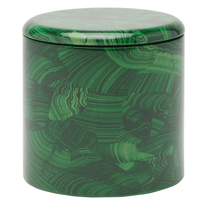 Porter Faux Malachite Canister