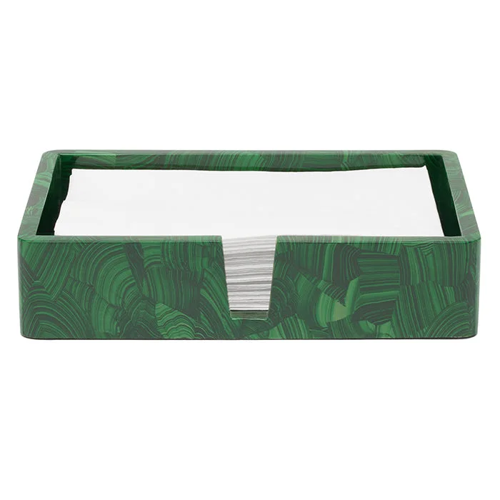 Porter Faux Malachite Hand Towel Tray Set/2