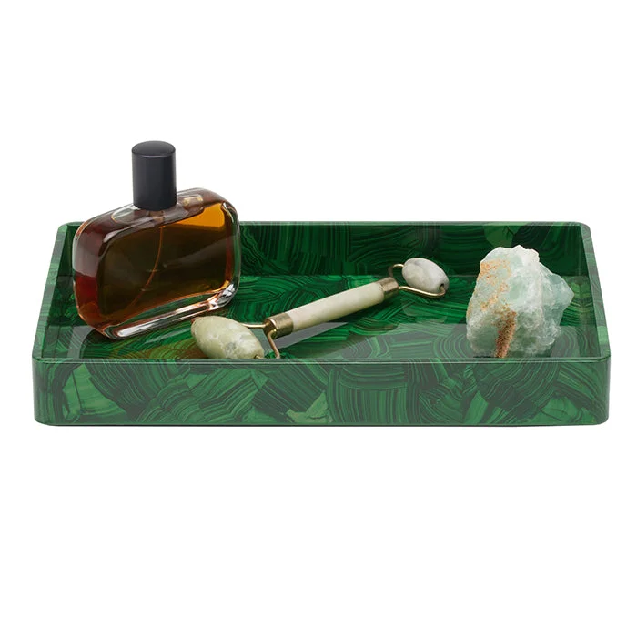 Porter Faux Malachite Small Tray