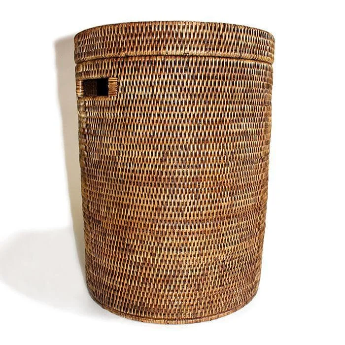 Rattan Laundry Hamper Basket 20"