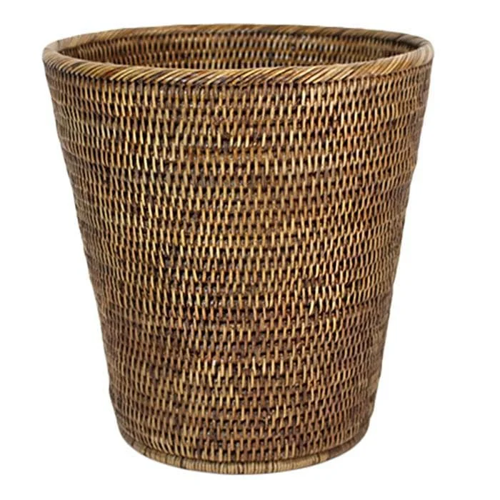 Rattan Waste Basket Round 12"