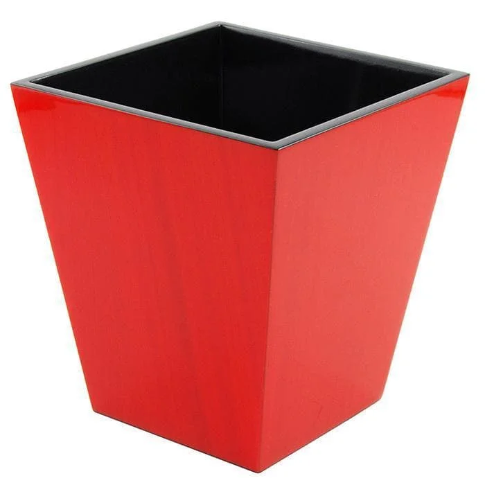 Red Tulipwood Lacquer Waste Basket