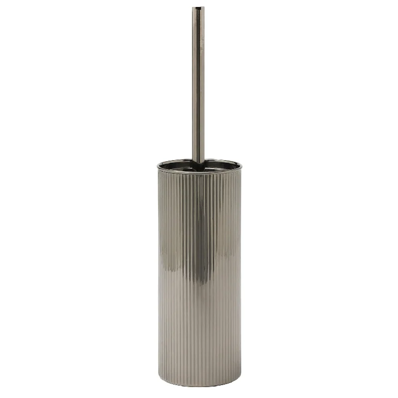 Redon Ribbed Metal Toilet Brush Holder (Black Nickel)