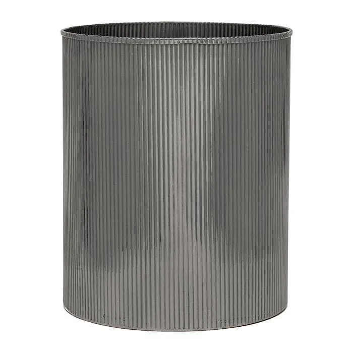 Redon Round Waste Basket - Black Nickel