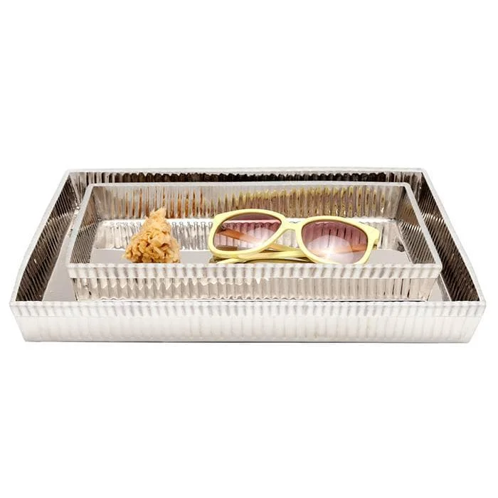 Redon Tray Set - Shiny Nickel