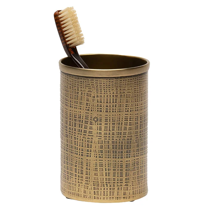 Remy Stainless Steel Brush Holder (Antique Brass)