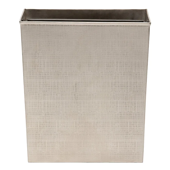 Remy Stainless Steel Rectangle Waste Basket (Pewter)