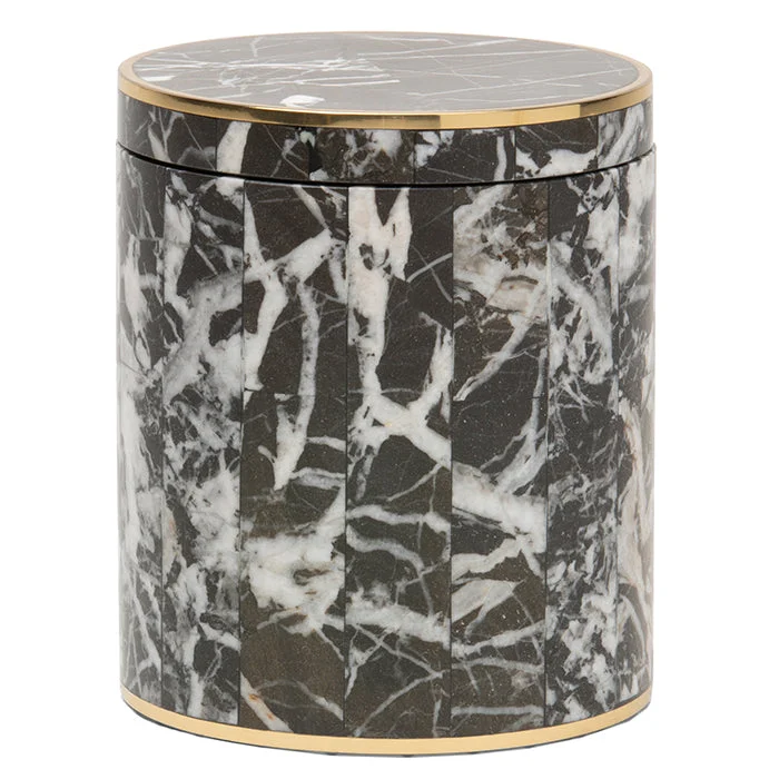 Rhodes Nero Marble/Brass Canister