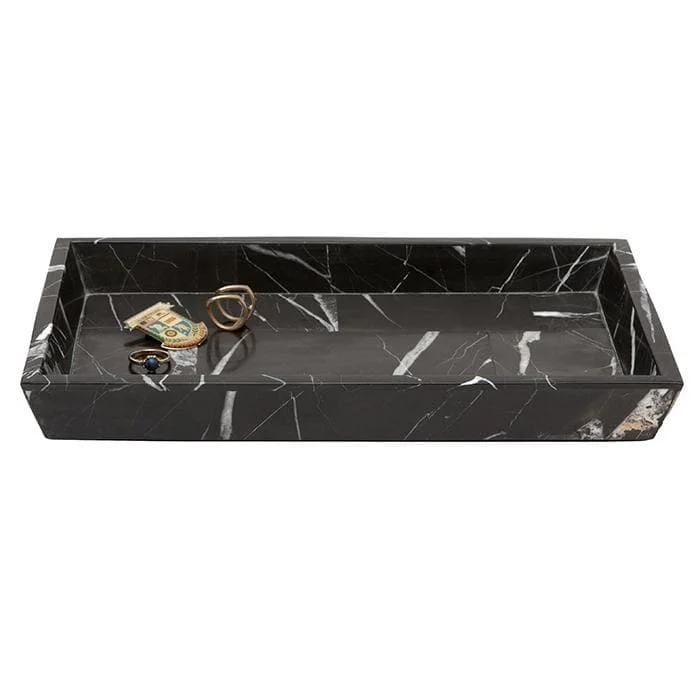 Rhodes Nero Marble Medium Tray