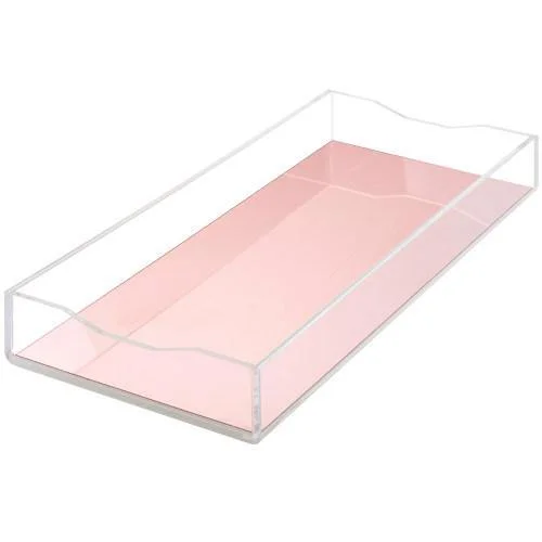 Rose Gold Acrylic Bathroom Storage Tray