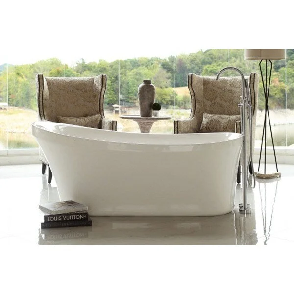 Signature Bath Calm Acrylic 67-inch Freestanding Bathtub