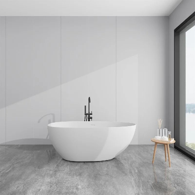 Solid Surface Freestanding Soaking Bathtub