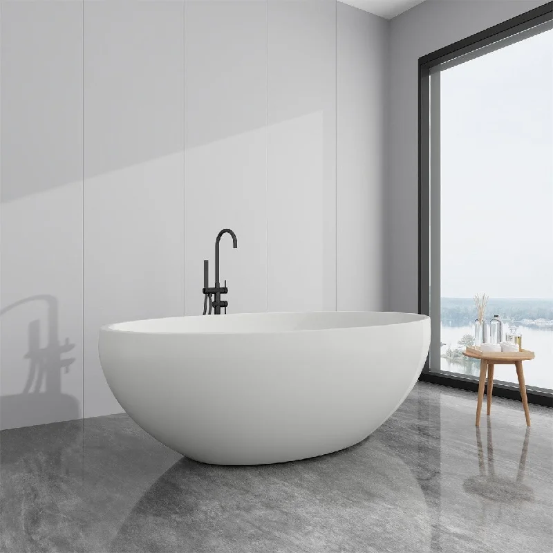 Solid Surface Freestanding Soaking Bathtub