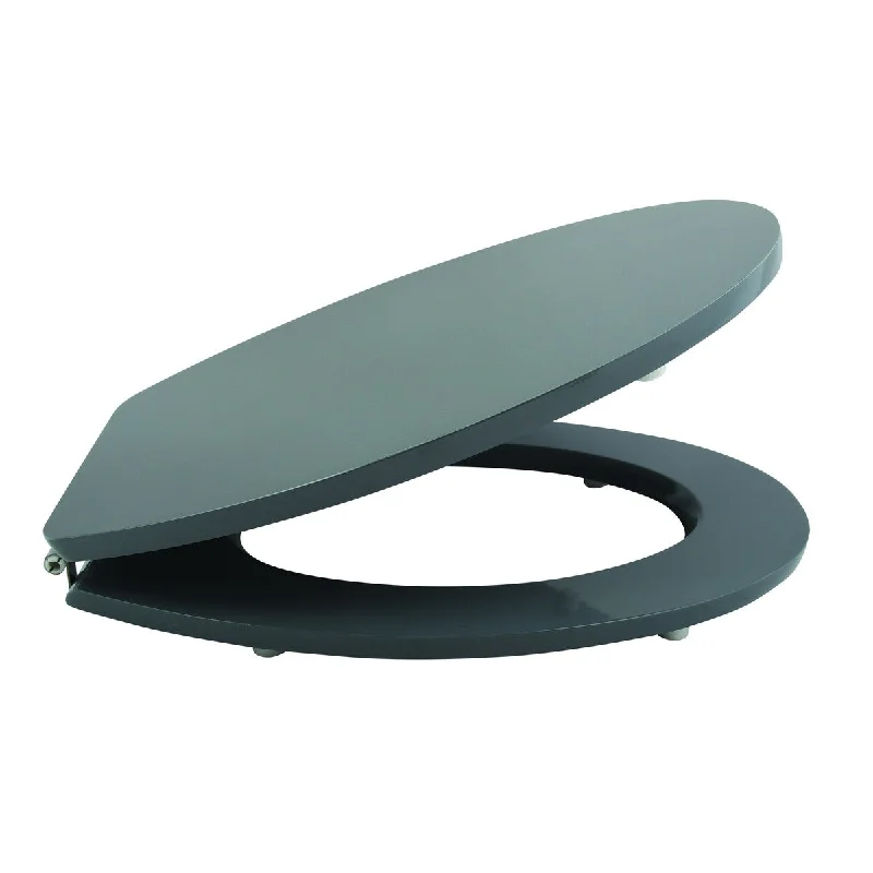 Standard Slow Close Toilet Seat MSV France High Gloss Lacquered Acrylic Gray - 14.6" x 17.1 "