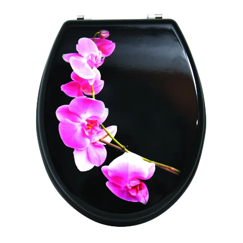 Standard Toilet Seat MSV France Wood Lanyu Black - 14.4" x 17 "