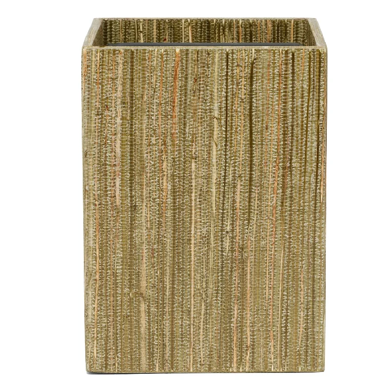 Sumter Olive Hemp Square Wastebasket