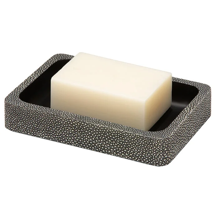 Tenby Faux Shagreen Soap Dish (Cool Gray)