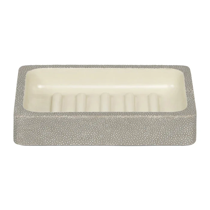 Tenby Faux Shagreen Soap Dish (Sand)