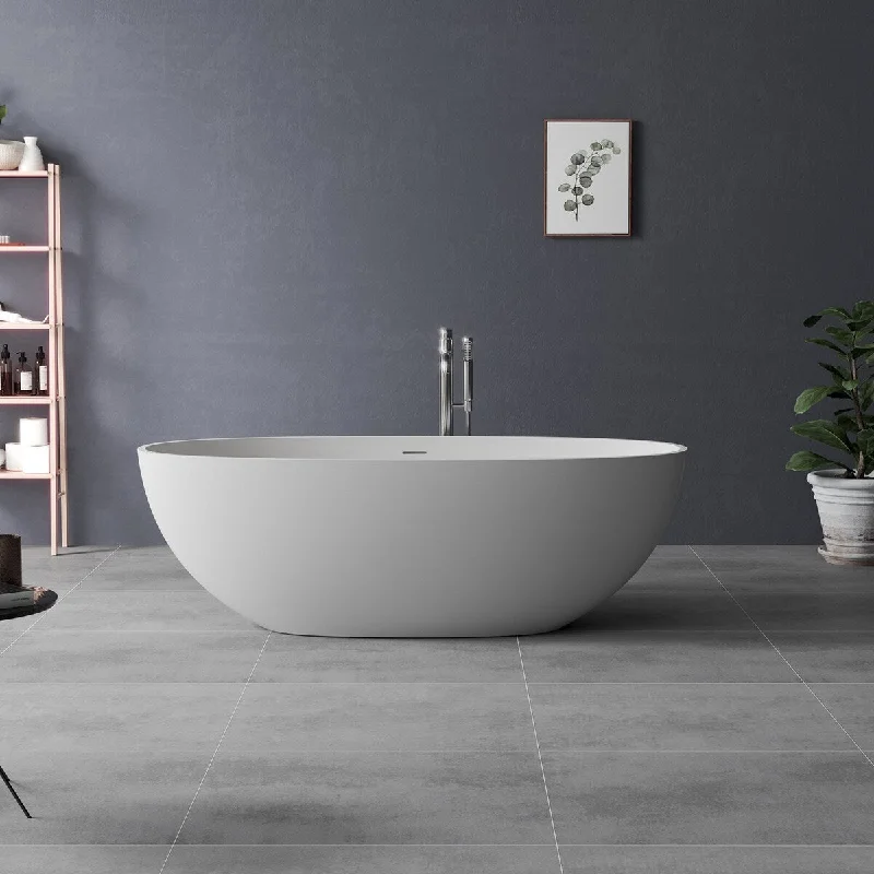 Toolkiss Solid Surface Freestanding Soaking Bathtub