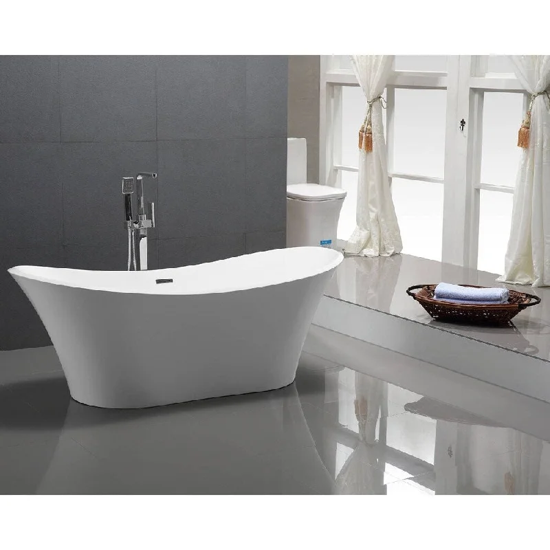 Torrance 6518 70" Modern Freestanding Acrylic Bathtub