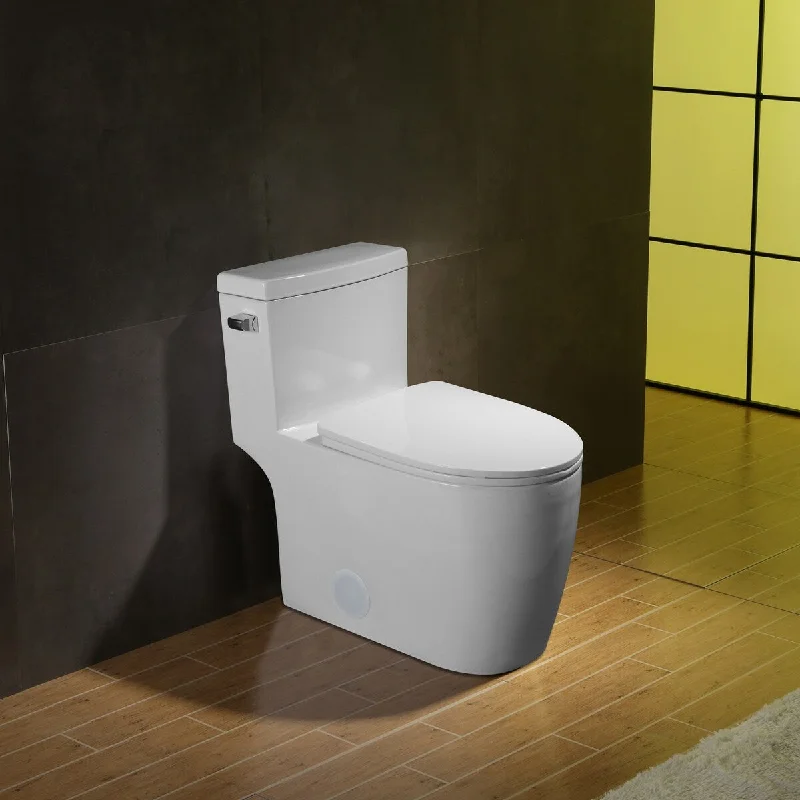 Trustmade 1.28 GPM (Water Efficient) One-Piece ADA Elongated Toilet, Soft Close Seat Included (cUPC Approved)-28.7"x16.5"x28.7"