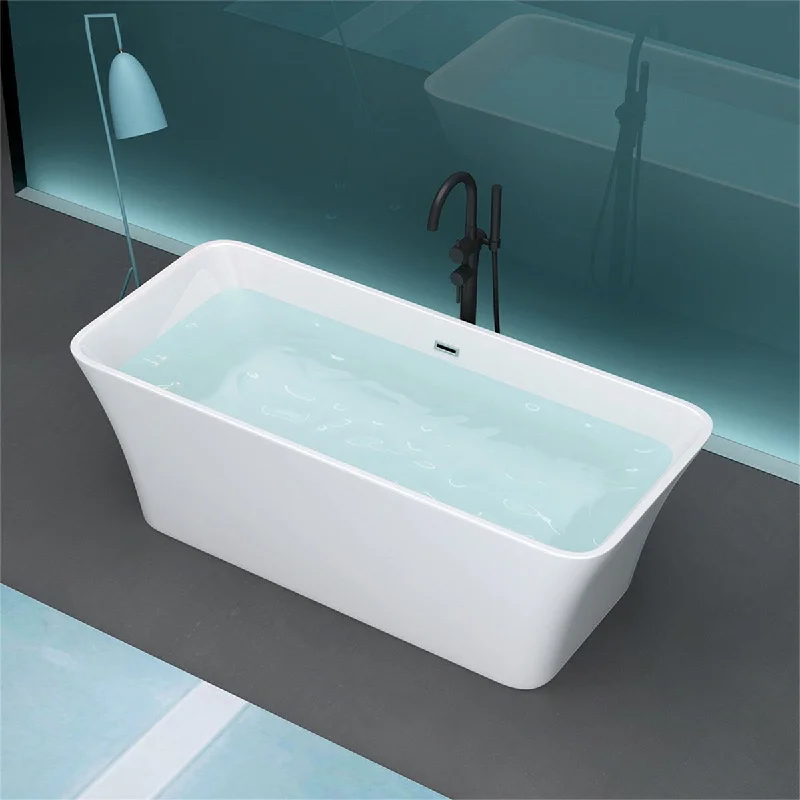 Tub Acrylic Alcove Freestanding Soaking Bathtub-67''