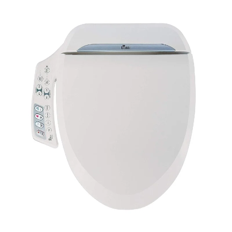 Ultimate BB-600 Bidet Toilet Seat, adjustable Heated Seat and Freshwater, Dual Nozzle Sprayer, Posterior Feminine Wash, Round