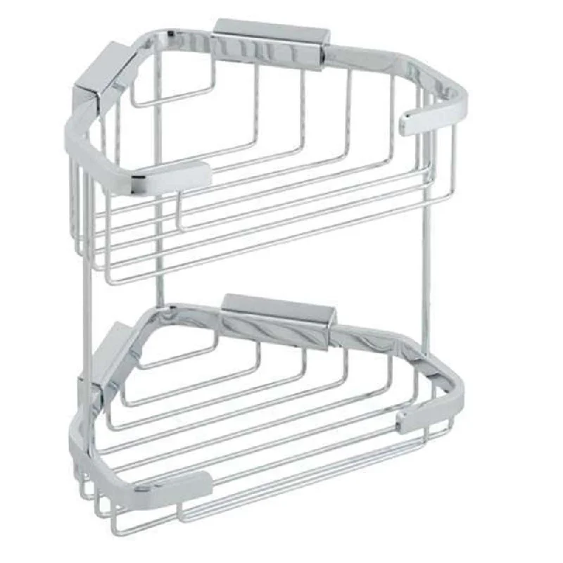 Vado Corner Soap Basket Double Layer C/P