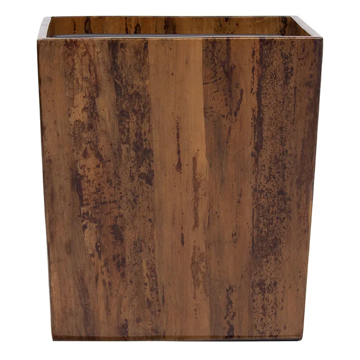 Varadero Dark Stain Banana Leaf Rectangle Waste Basket