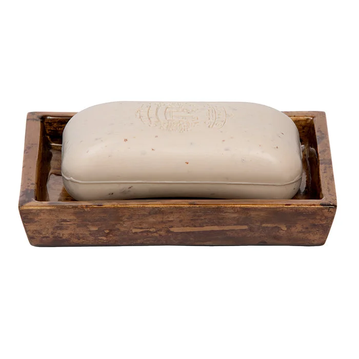 Varadero Dark Stain Banana Leaf Soap Dish