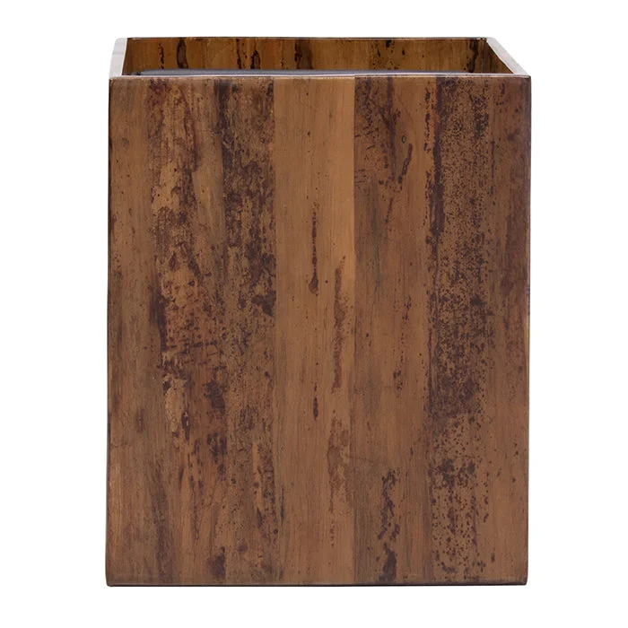 Varadero Dark Stain Banana Leaf Square Waste Basket