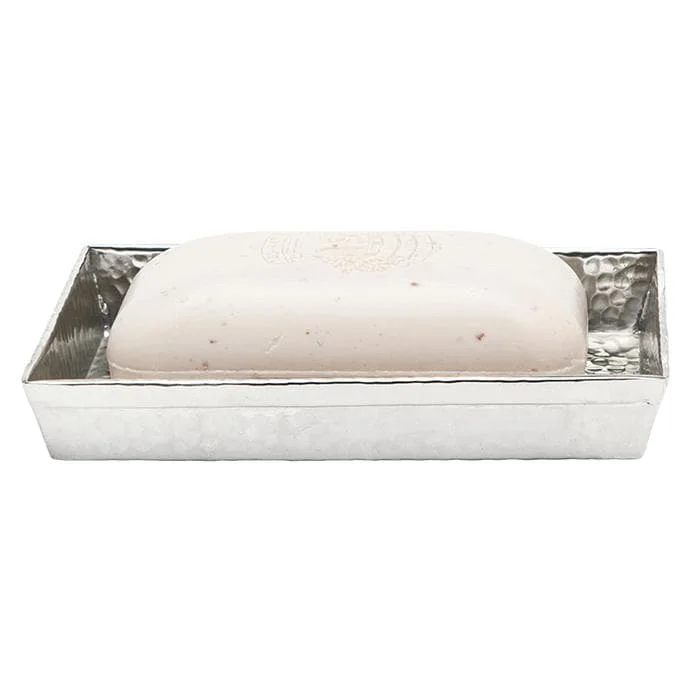 Verum Hammered Metal Soap Dish - Shiny Nickel