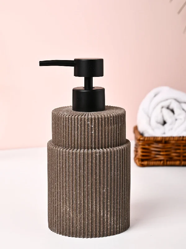 VON CASA Brown Polyresin Soap Dispenser - 410ml