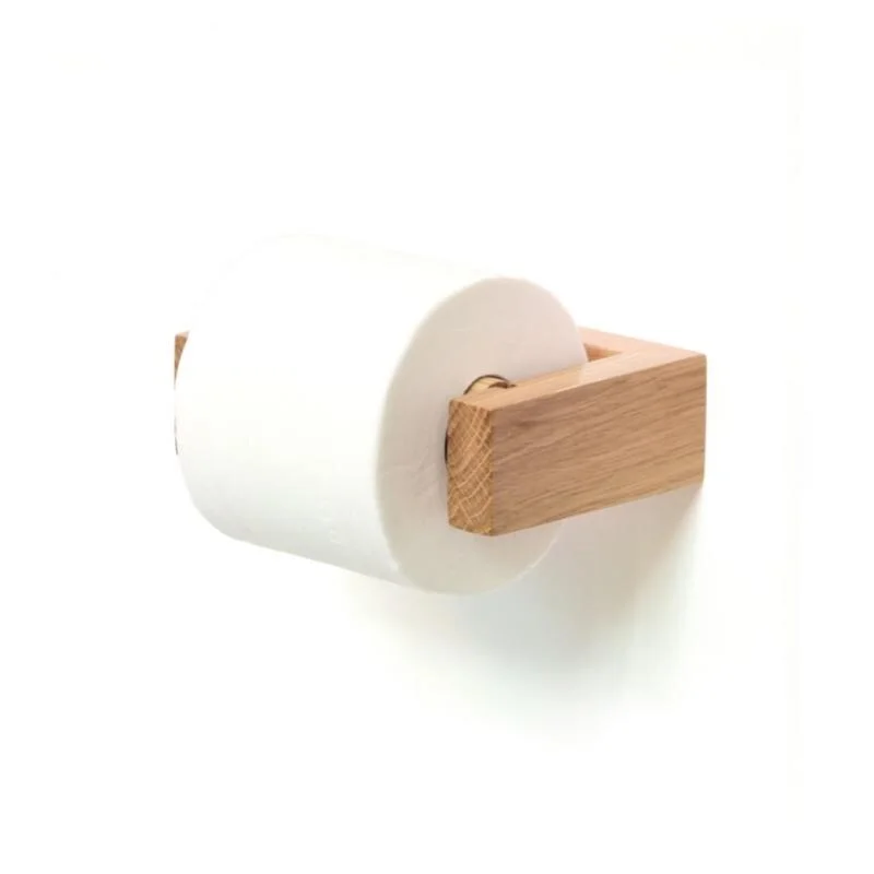 Wireworks Oak Wall Toilet Roll Holder